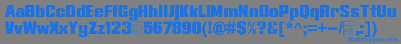 TypolineExpandedDemo Font – Blue Fonts on Gray Background