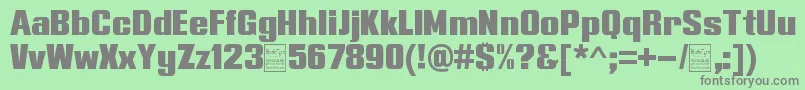 TypolineExpandedDemo Font – Gray Fonts on Green Background