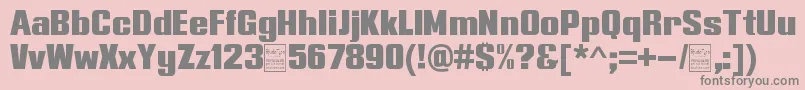 TypolineExpandedDemo Font – Gray Fonts on Pink Background