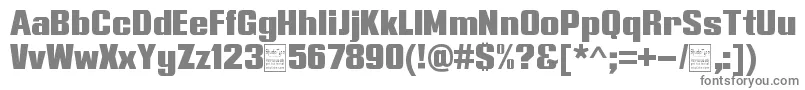 TypolineExpandedDemo-fontti – harmaat kirjasimet valkoisella taustalla
