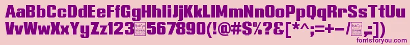 TypolineExpandedDemo Font – Purple Fonts on Pink Background