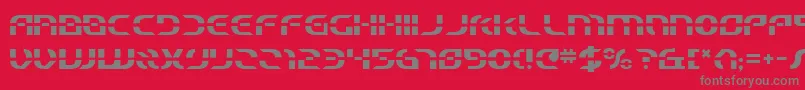 フォントStarfighterBeta – 赤い背景に灰色の文字