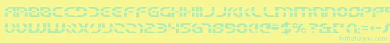 StarfighterBeta Font – Green Fonts on Yellow Background