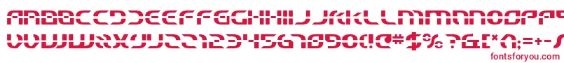 フォントStarfighterBeta – 白い背景に赤い文字