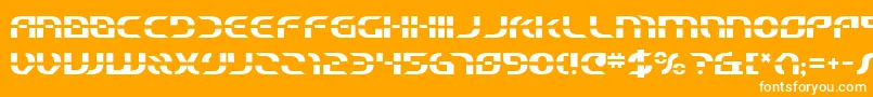 フォントStarfighterBeta – オレンジの背景に白い文字