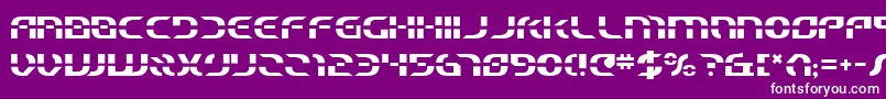 フォントStarfighterBeta – 紫の背景に白い文字