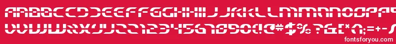 フォントStarfighterBeta – 赤い背景に白い文字