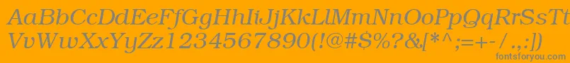 fuente ItcBookmanCeLightItalic – Fuentes Grises Sobre Fondo Naranja
