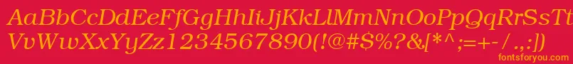 fuente ItcBookmanCeLightItalic – Fuentes Naranjas Sobre Fondo Rojo