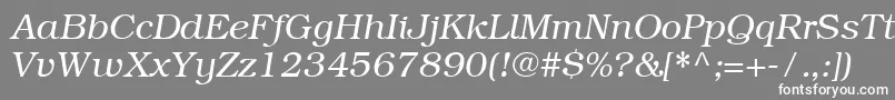 ItcBookmanCeLightItalic Font – White Fonts on Gray Background