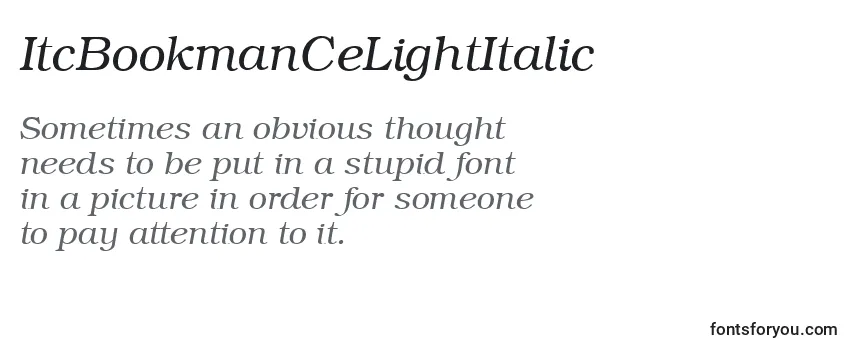 ItcBookmanCeLightItalic Font