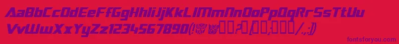 Tranri Font – Purple Fonts on Red Background