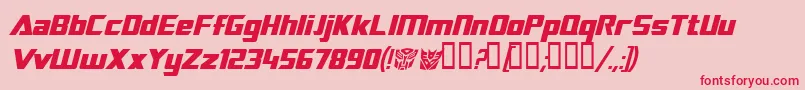 Tranri Font – Red Fonts on Pink Background