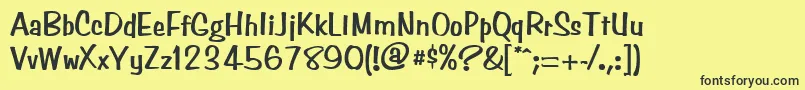 SimpsonBold Font – Black Fonts on Yellow Background