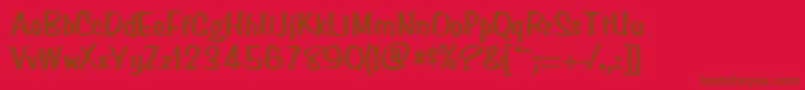 SimpsonBold Font – Brown Fonts on Red Background