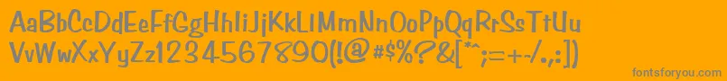 SimpsonBold Font – Gray Fonts on Orange Background
