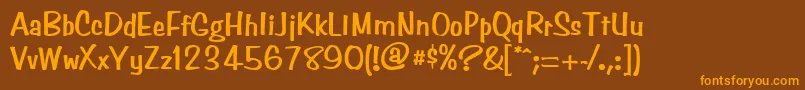 Подробнее о шрифте SimpsonBold Шрифт SimpsonBold – оранжевые шрифты на коричневом фоне