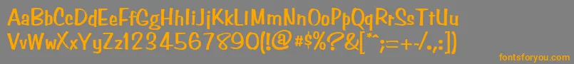 フォントSimpsonBold – オレンジの文字は灰色の背景にあります。