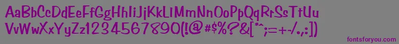 SimpsonBold Font – Purple Fonts on Gray Background
