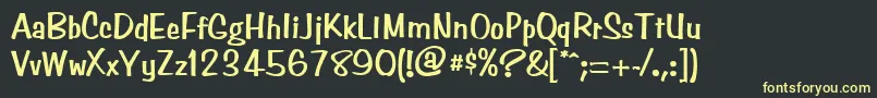 SimpsonBold Font – Yellow Fonts on Black Background