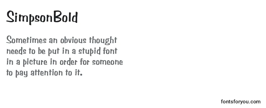 SimpsonBold Font