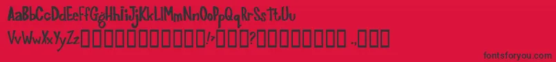 フォントJoinks ffy – 赤い背景に黒い文字