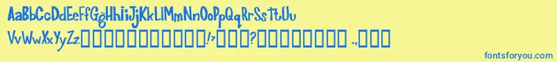 Joinks ffy Font – Blue Fonts on Yellow Background