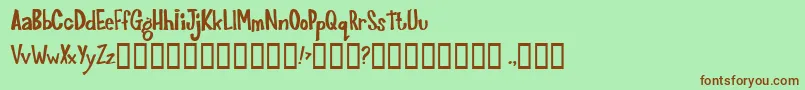 Joinks ffy Font – Brown Fonts on Green Background