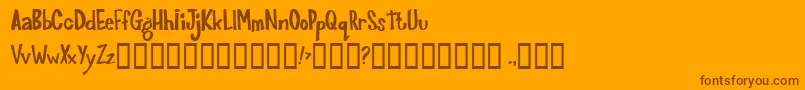 Joinks ffy Font – Brown Fonts on Orange Background