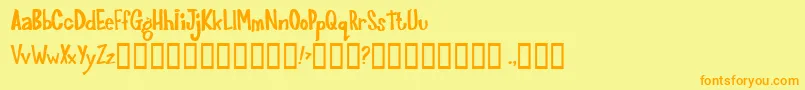Joinks ffy Font – Orange Fonts on Yellow Background