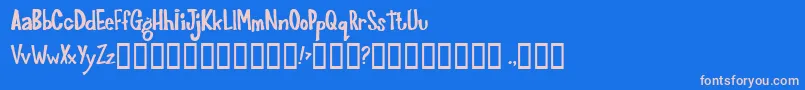 Joinks ffy Font – Pink Fonts on Blue Background