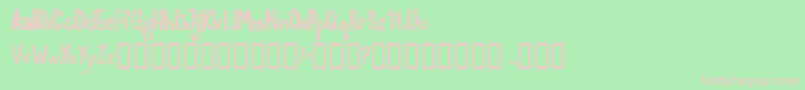 Joinks ffy-Schriftart – Rosa Schriften auf grünem Hintergrund