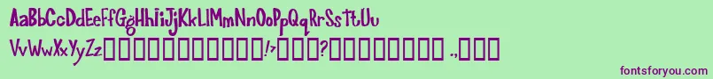 Joinks ffy Font – Purple Fonts on Green Background