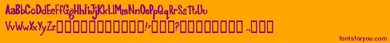 Joinks ffy Font – Purple Fonts on Orange Background