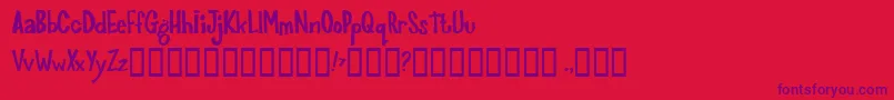 Fonte Joinks ffy – fontes roxas em um fundo vermelho