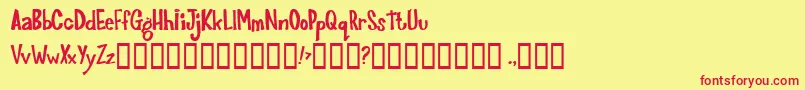 Joinks ffy Font – Red Fonts on Yellow Background