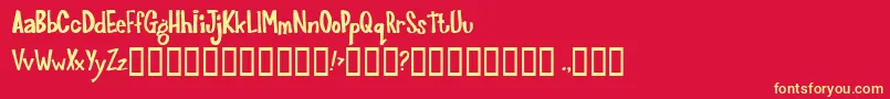 Joinks ffy Font – Yellow Fonts on Red Background