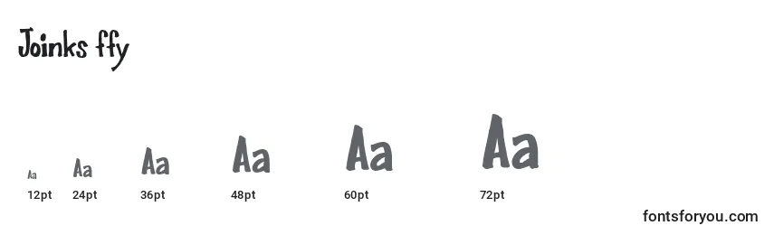 Joinks ffy Font Sizes