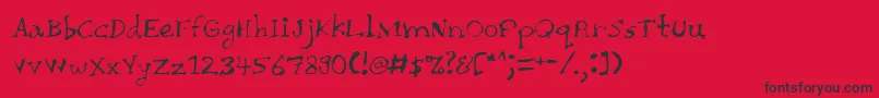 ChaieeThin Font – Black Fonts on Red Background