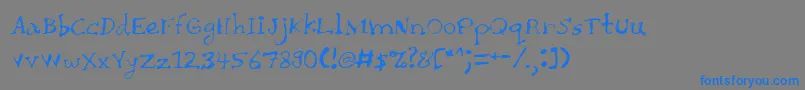 ChaieeThin Font – Blue Fonts on Gray Background