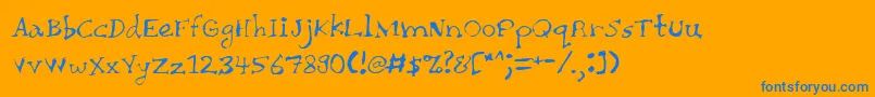 ChaieeThin Font – Blue Fonts on Orange Background