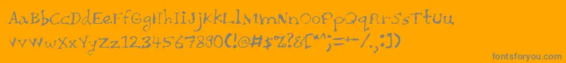 ChaieeThin-Schriftart – Graue Schriften auf orangefarbenem Hintergrund