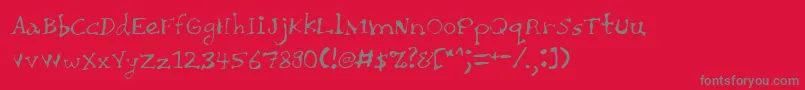 ChaieeThin Font – Gray Fonts on Red Background