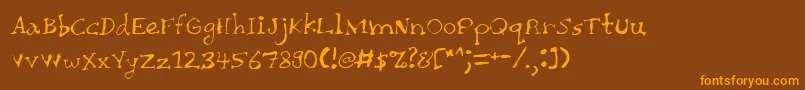 ChaieeThin Font – Orange Fonts on Brown Background