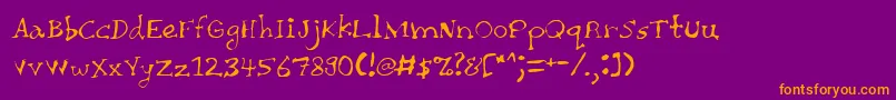 ChaieeThin Font – Orange Fonts on Purple Background