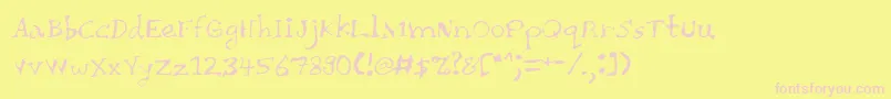 ChaieeThin Font – Pink Fonts on Yellow Background