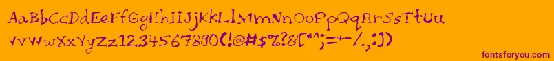 ChaieeThin Font – Purple Fonts on Orange Background