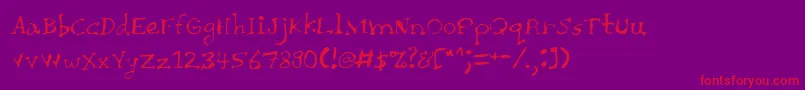 ChaieeThin Font – Red Fonts on Purple Background