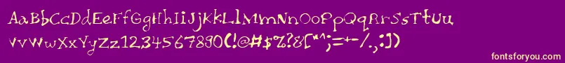 ChaieeThin Font – Yellow Fonts on Purple Background