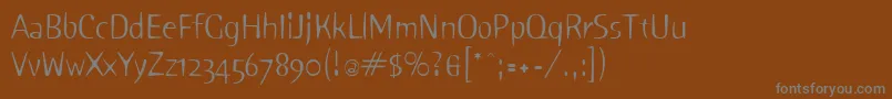 Czcionka Sniff – szare czcionki na brązowym tle